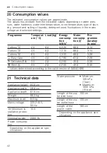 Preview for 42 page of Siemens WM10J18SZA User Manual And Installation Instructions