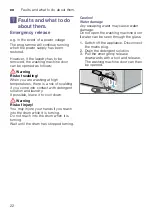 Предварительный просмотр 22 страницы Siemens WM10K060TH Instruction Manual And Installation Instructions