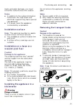 Предварительный просмотр 31 страницы Siemens WM10K160GR Instruction Manual And Installation Instructions