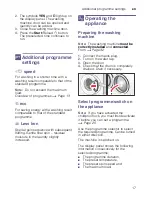 Preview for 17 page of Siemens WM10K200GC Instruction Manual And Installation Instructions