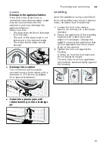 Preview for 35 page of Siemens WM10K200ME Instruction Manual And Installation Instructions