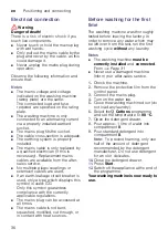 Preview for 36 page of Siemens WM10K200ME Instruction Manual And Installation Instructions