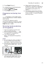 Предварительный просмотр 21 страницы Siemens WM10K21SME Instruction Manual And Installation Instructions