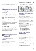 Предварительный просмотр 17 страницы Siemens WM10K220GR Instruction Manual And Installation Instructions