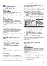 Предварительный просмотр 23 страницы Siemens WM10K220GR Instruction Manual And Installation Instructions