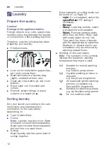 Предварительный просмотр 12 страницы Siemens WM10W460IL Instruction Manual And Installation Instructions