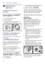 Предварительный просмотр 20 страницы Siemens WM10W460IL Instruction Manual And Installation Instructions