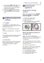 Предварительный просмотр 17 страницы Siemens WM12K210ME Instruction Manual And Installation Instruction