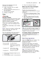 Предварительный просмотр 19 страницы Siemens WM12K210ME Instruction Manual And Installation Instruction