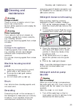 Предварительный просмотр 23 страницы Siemens WM12K210ME Instruction Manual And Installation Instruction