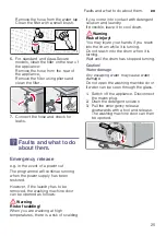 Предварительный просмотр 25 страницы Siemens WM12K210ME Instruction Manual And Installation Instruction