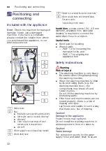 Предварительный просмотр 32 страницы Siemens WM12K210ME Instruction Manual And Installation Instruction