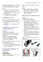 Предварительный просмотр 33 страницы Siemens WM12K210ME Instruction Manual And Installation Instruction