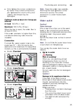 Предварительный просмотр 35 страницы Siemens WM12K210ME Instruction Manual And Installation Instruction