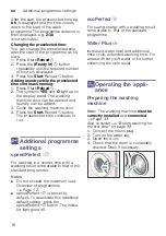 Предварительный просмотр 16 страницы Siemens WM12K220TH Instruction Manual And Installation Instructions