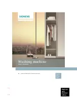 Предварительный просмотр 1 страницы Siemens WM12K268BY Instruction Manual And Installation Instructions