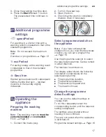 Предварительный просмотр 17 страницы Siemens WM12K280GB Instruction Manual And Installation Instructions