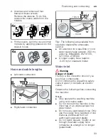 Предварительный просмотр 33 страницы Siemens WM12K280GB Instruction Manual And Installation Instructions