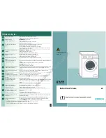 Предварительный просмотр 8 страницы Siemens WM12Q390GB Instructions For Use Manual