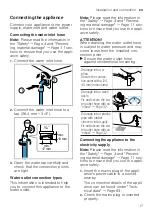 Preview for 17 page of Siemens WM12US60ES User Manual And Assembly Instructions