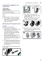 Предварительный просмотр 39 страницы Siemens WM12W440IN Instruction Manual And Installation Instructions