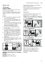 Предварительный просмотр 41 страницы Siemens WM12W440IN Instruction Manual And Installation Instructions