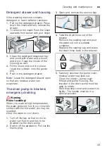 Предварительный просмотр 43 страницы Siemens WM12W467IL Instruction Manual And Installation Instructions