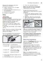 Preview for 19 page of Siemens WM14K267DN Installation, Operation And Maintenance Instructions