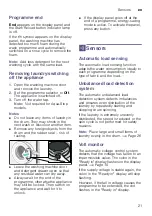 Preview for 21 page of Siemens WM14K267DN Installation, Operation And Maintenance Instructions