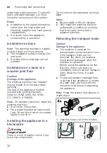 Preview for 32 page of Siemens WM14K267DN Installation, Operation And Maintenance Instructions