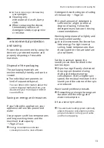 Preview for 13 page of Siemens WM14N005NL User Manual And Installation Manual