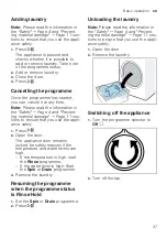 Предварительный просмотр 37 страницы Siemens WM14N23EDN User Manual And Installation Instructions