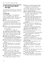 Preview for 10 page of Siemens WM14N270HK User Manual And Installation Instructions