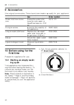 Preview for 32 page of Siemens WM14N270HK User Manual And Installation Instructions