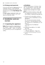 Preview for 12 page of Siemens WM14SE9DN User Manual And Installation Instructions