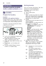 Предварительный просмотр 12 страницы Siemens WM14T660ME Instruction Manual And Installation Instructions