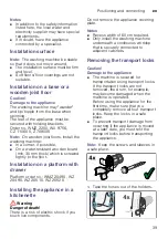 Предварительный просмотр 39 страницы Siemens WM14T660ME Instruction Manual And Installation Instructions