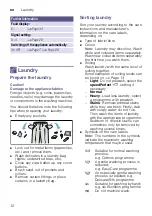 Предварительный просмотр 12 страницы Siemens WM14T680GC Instruction Manual And Installation Instructions