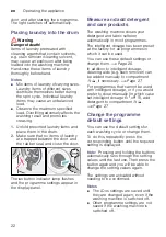 Предварительный просмотр 22 страницы Siemens WM14T680GC Instruction Manual And Installation Instructions