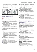 Preview for 17 page of Siemens WM14T780ME Instruction Manual And Installation Instruction