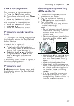 Предварительный просмотр 37 страницы Siemens WM14U460IN Instruction Manual And Installation Instructions