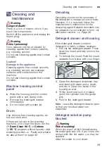 Предварительный просмотр 39 страницы Siemens WM14U460IN Instruction Manual And Installation Instructions