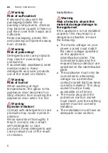 Preview for 6 page of Siemens WM14U940 Series Instruction Manual And Installation Instruction