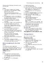 Preview for 19 page of Siemens WM14U940 Series Instruction Manual And Installation Instruction