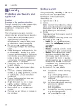 Preview for 40 page of Siemens WM14U940 Series Instruction Manual And Installation Instruction