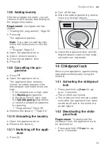 Preview for 33 page of Siemens WM14UPI0DN User Manual And Installation Instructions