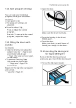 Предварительный просмотр 41 страницы Siemens WM14UR00NL User Manual And Installation Instructions