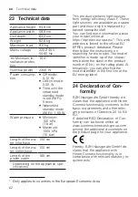 Preview for 62 page of Siemens WM14VEH0CS User Manual And Installation Instructions