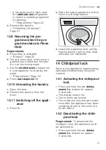 Предварительный просмотр 31 страницы Siemens WM14VK00CS User Manual And Installation Instructions