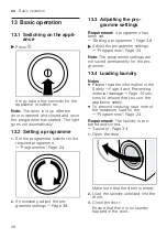 Предварительный просмотр 38 страницы Siemens WM14VM69GR User Manual And Installation Instructions